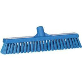16" Stiff Push Broom-Food Handling Tools-Vikan-Blue-Polypropylene-